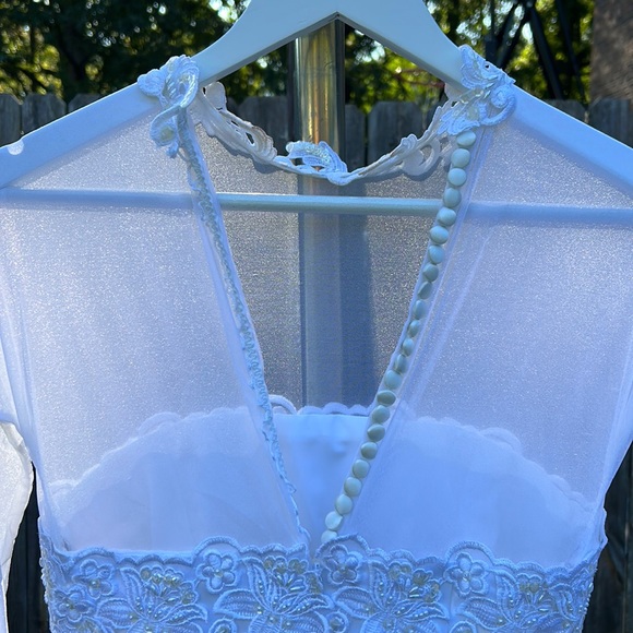 White Homemade Wedding Dress - Picture 6 of 9